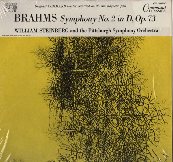 Brahms, William Steinberg and the Pittsburgh Symphony Orchestra - Symphony No. 2 In D, Opus 73 - LP