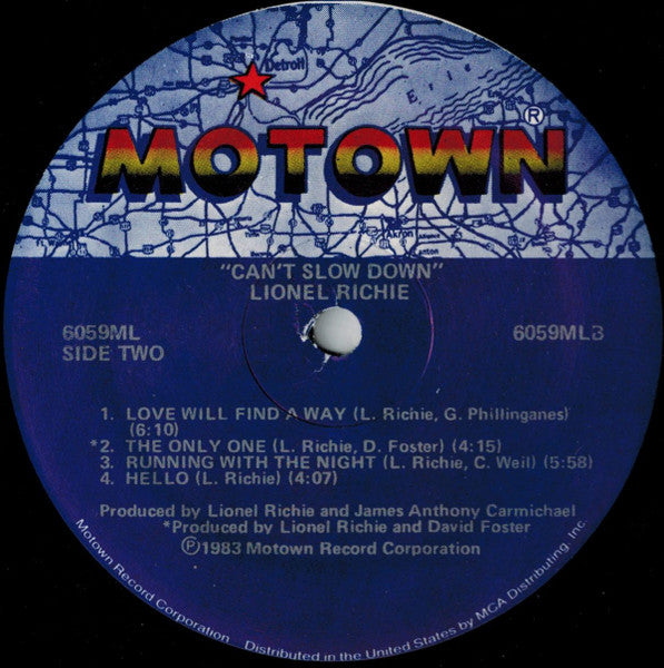 Lionel Richie - Can't Slow Down - LP 5