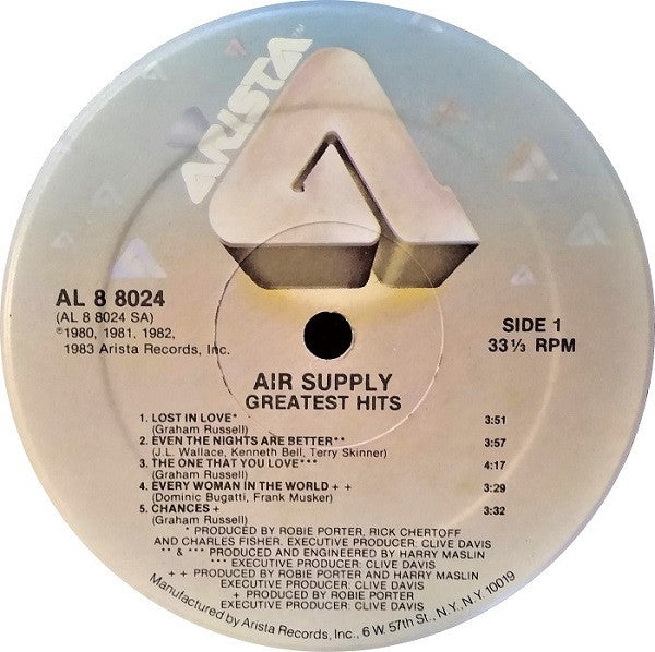 Air Supply - Greatest Hits - LP 3