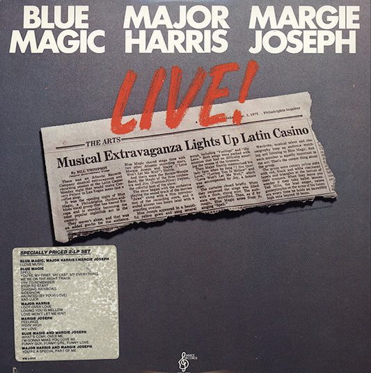 Blue Magic, Major Harris, Margie Joseph - Live! - LP