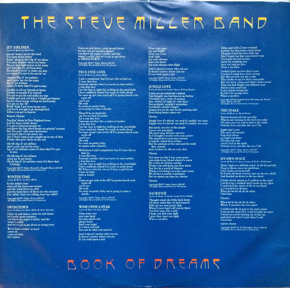 The Steve Miller Band* - Book Of Dreams - Vinyl, LP, Album 3