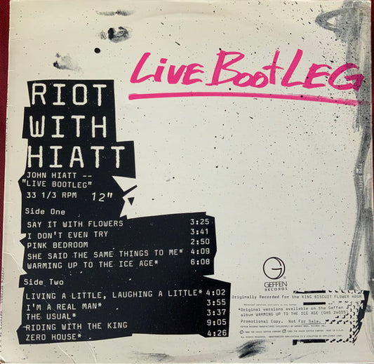 John Hiatt - Riot With Hiatt - LP