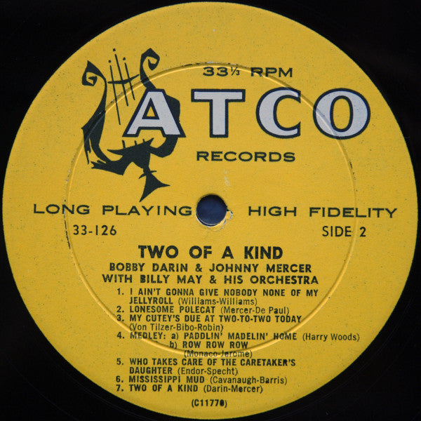 Bobby Darin & Johnny Mercer With Billy May And His Orchestra - Two Of A Kind - LP 4