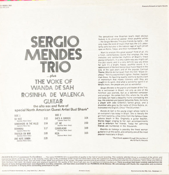 The Sergio Mendes Trio - So Nice - LP 2