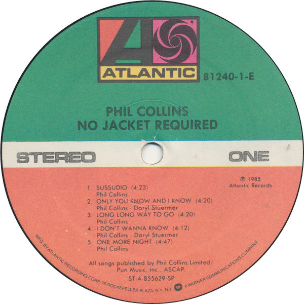 Phil Collins - No Jacket Required - LP 3