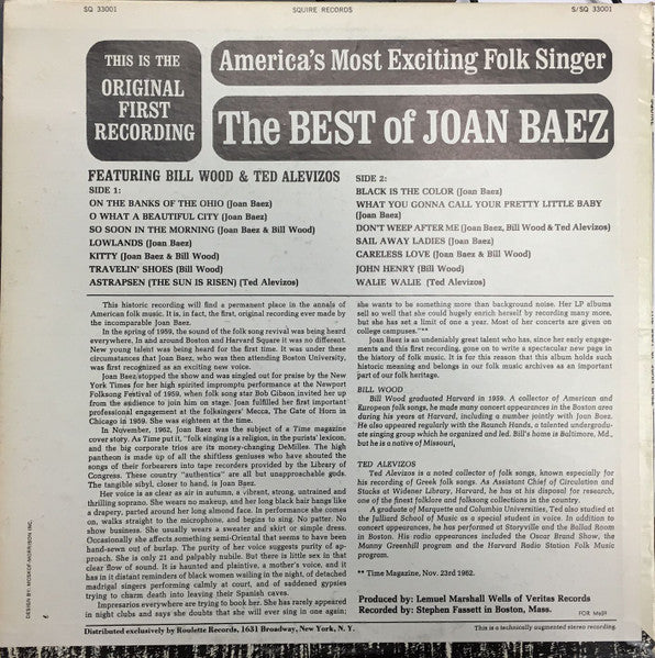 Joan Baez - The Best Of Joan Baez - LP 2
