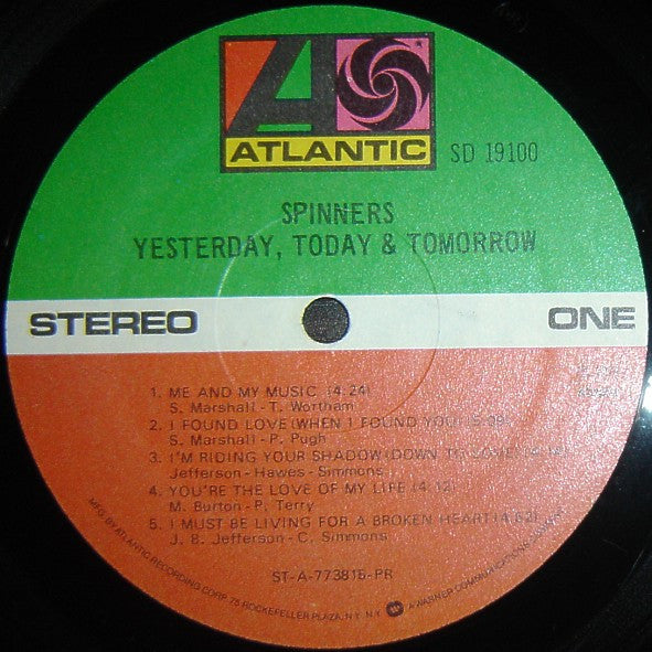 Spinners - Yesterday, Today & Tomorrow - LP 3