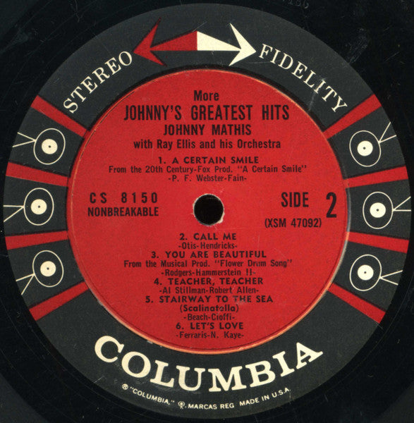 Johnny Mathis - More Johnny's Greatest Hits - LP 4