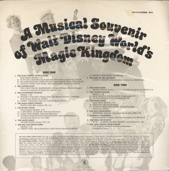 Various - A Musical Souvenir Of Walt Disney World's Magic Kingdom - LP 2