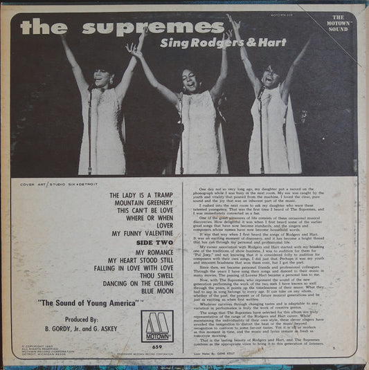 The Supremes - The Supremes Sing Rodgers & Hart - LP 2