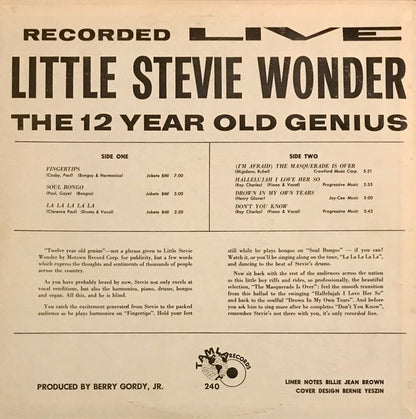 Little Stevie Wonder - The 12 Year Old Genius - Recorded Live - LP 2