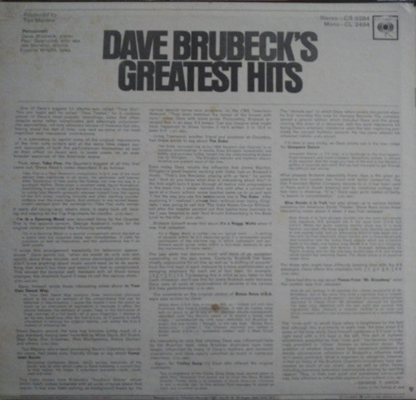 Dave Brubeck - Dave Brubeck's Greatest Hits - LP 2