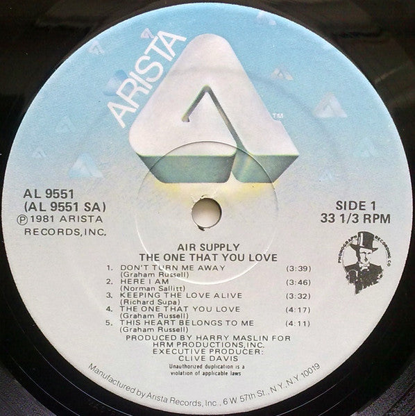 Air Supply - The One That You Love - LP 3