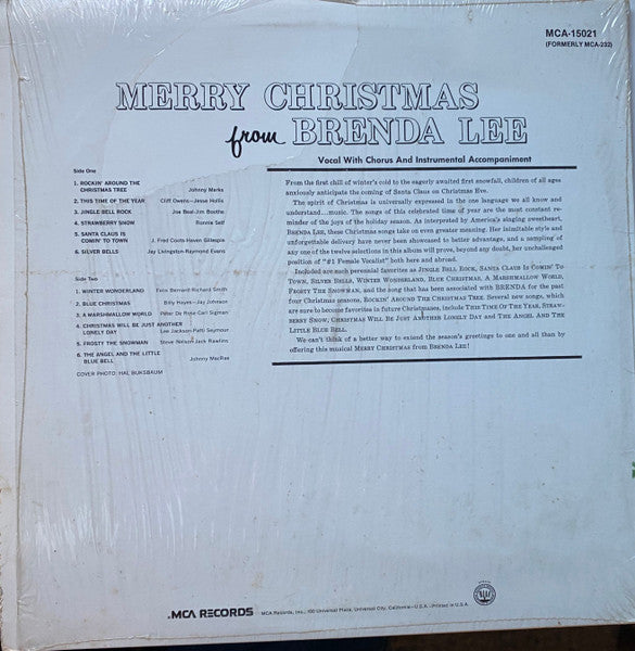 Brenda Lee - Merry Christmas From Brenda Lee - LP 2