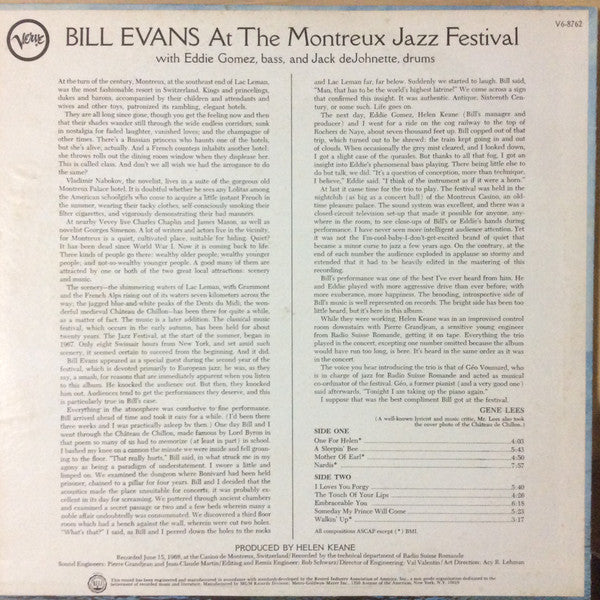 Bill Evans - At The Montreux Jazz Festival - LP 2