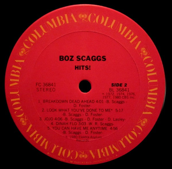 Boz Scaggs - Hits! - LP 4