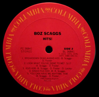 Boz Scaggs - Hits! - LP 4