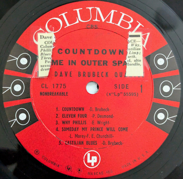 The Dave Brubeck Quartet - Countdown Time In Outer Space - Vinyl, LP, Album, Mono 3