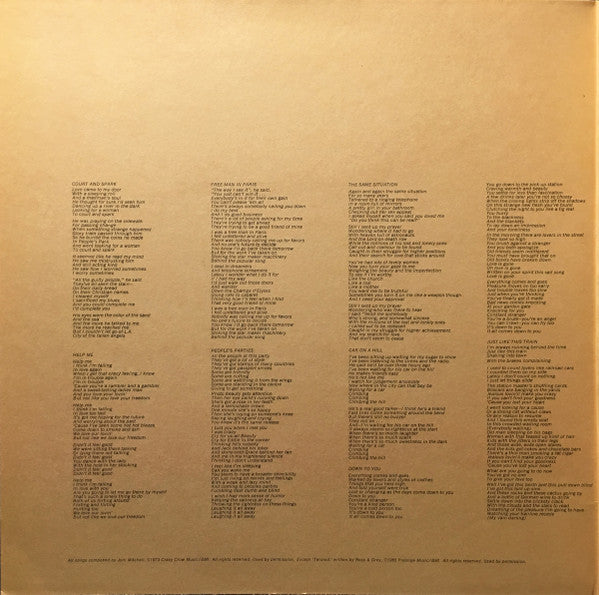 Joni Mitchell - Court And Spark - LP 2