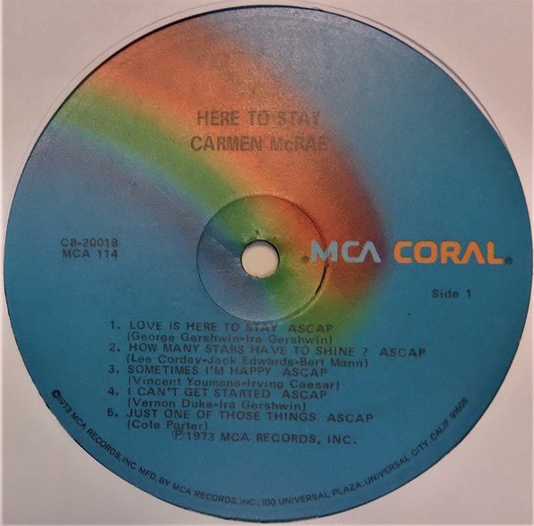 Carmen McRae - Here To Stay - LP 3