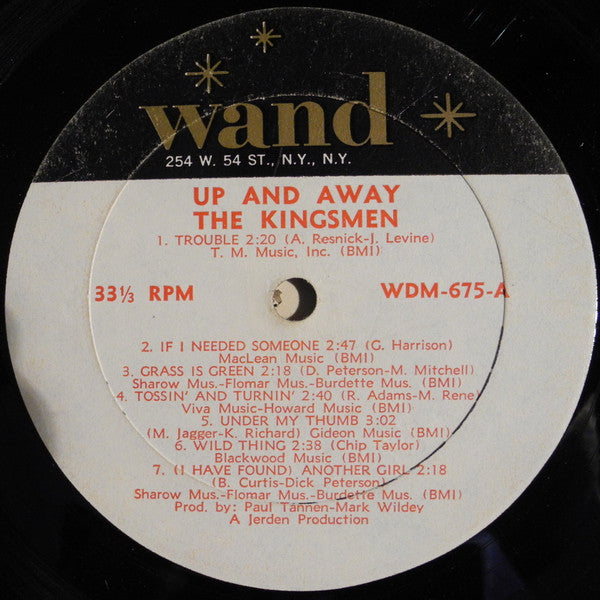 The Kingsmen - Up And Away - LP 3