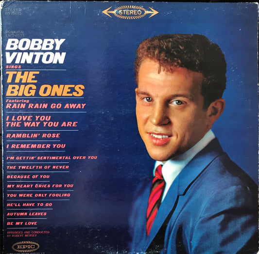 Bobby Vinton - The Big Ones - VINTAGE vinyl record for sale